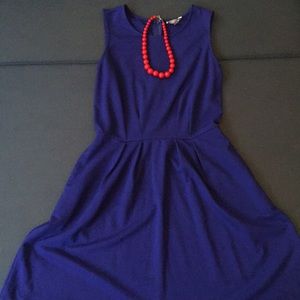 Darling royal blue dress.